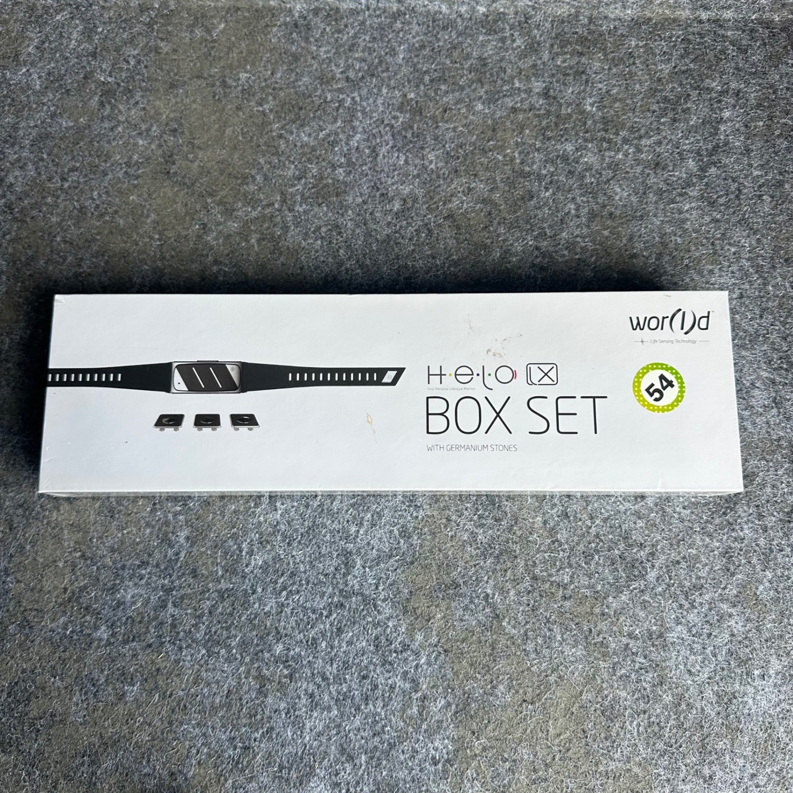 World Global Network HELO LX Box Set Wellness Band with Germanium Stones Black