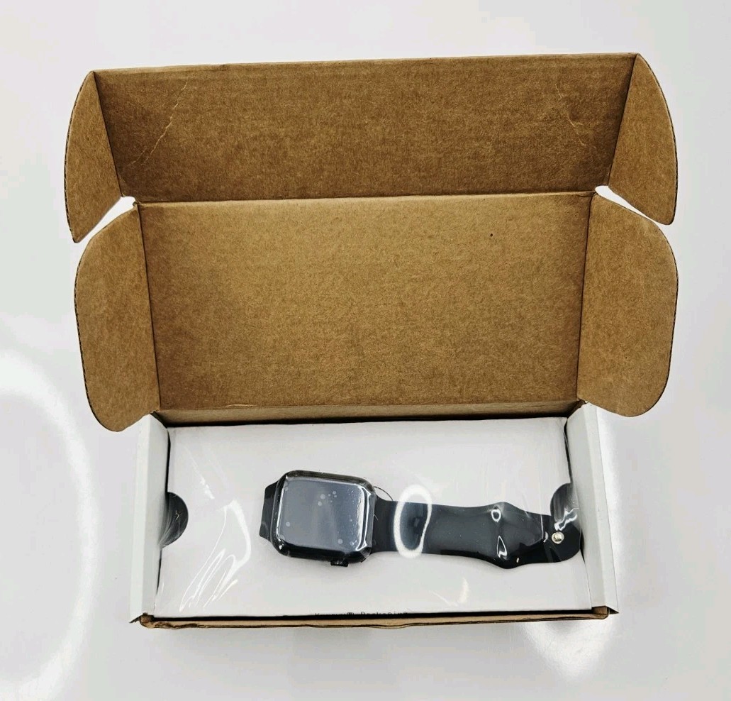 Apple Watch Series 9 45mm Aluminum Case with M/L Sport Band – Midnight (GPS)…