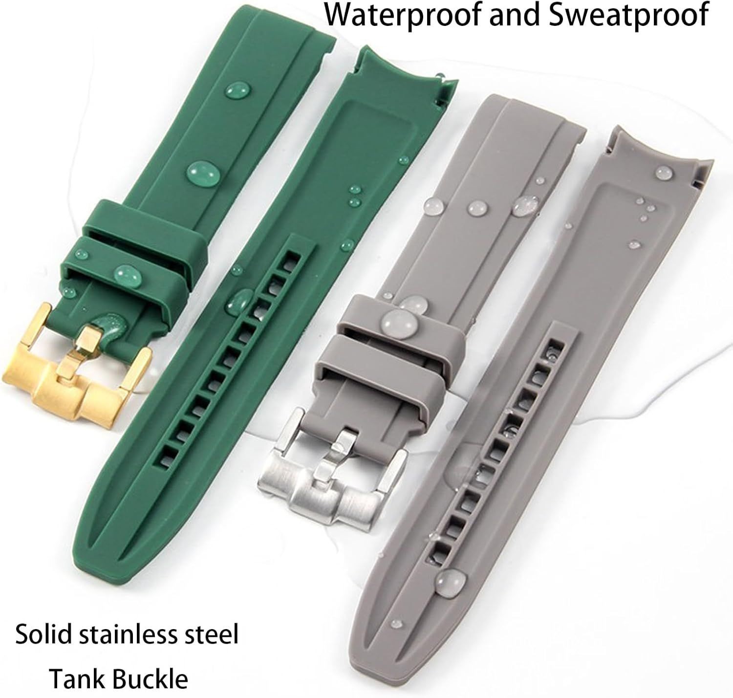 Durable Waterproof Silicone Strap for 18mm 20mm 22mm Watches – Universal Fit