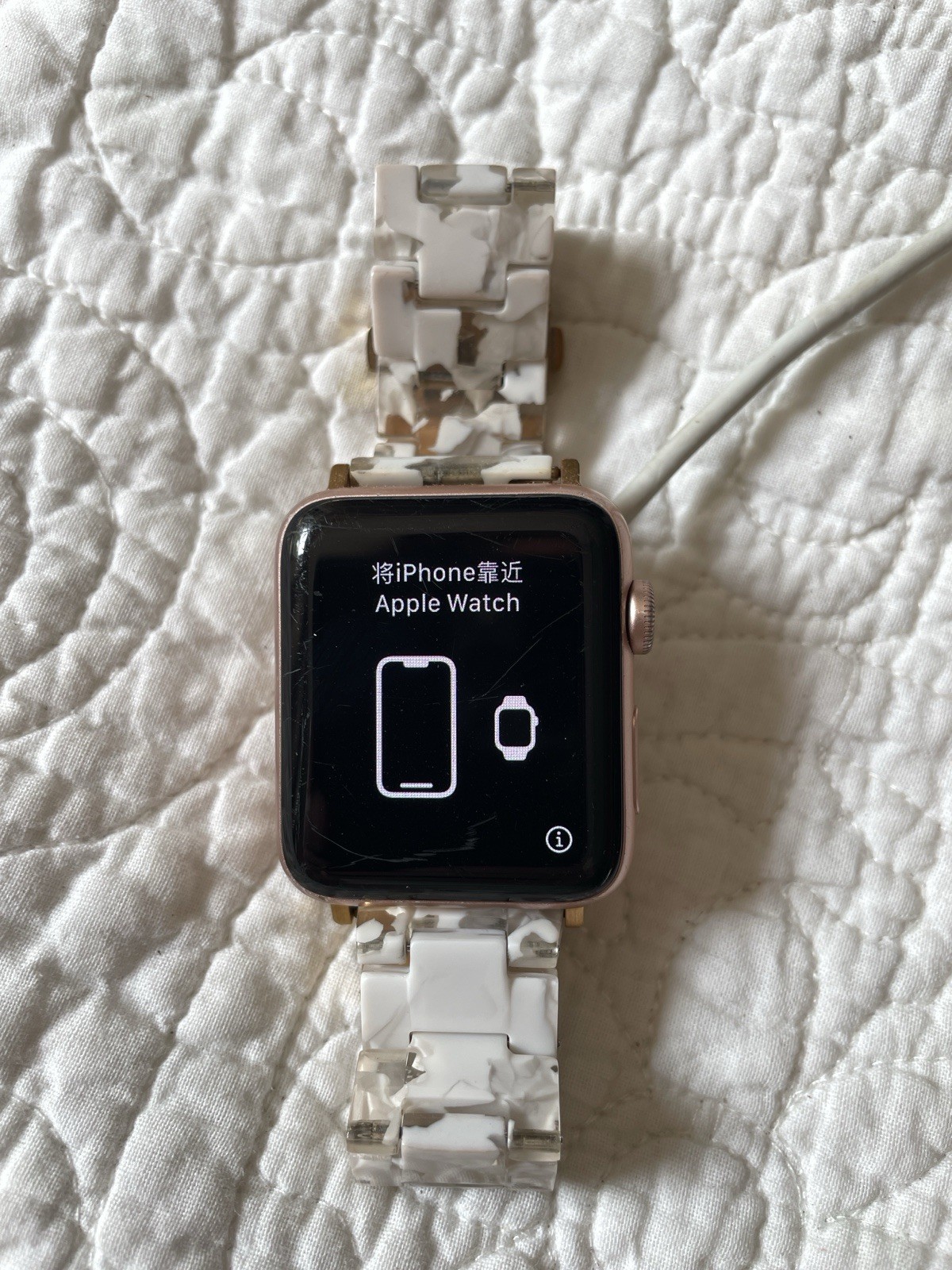 Apple Watch Series 3 42mm Rose Gold Aluminum GPS Smartwatch Reset Tested Works