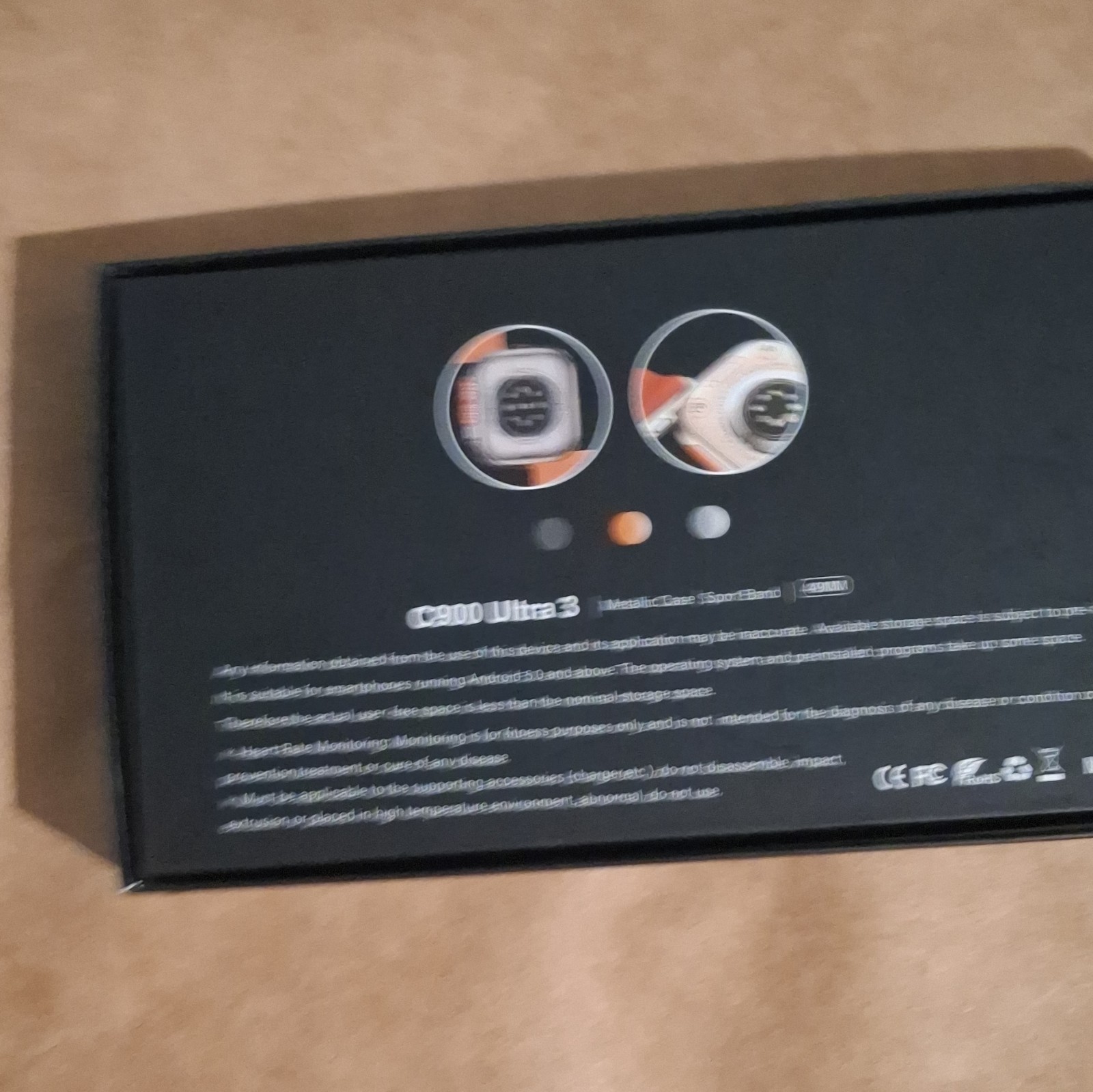 *Black* C900 Ultra 3 Smart Watch w/ 2.19 Inch Infinite Display