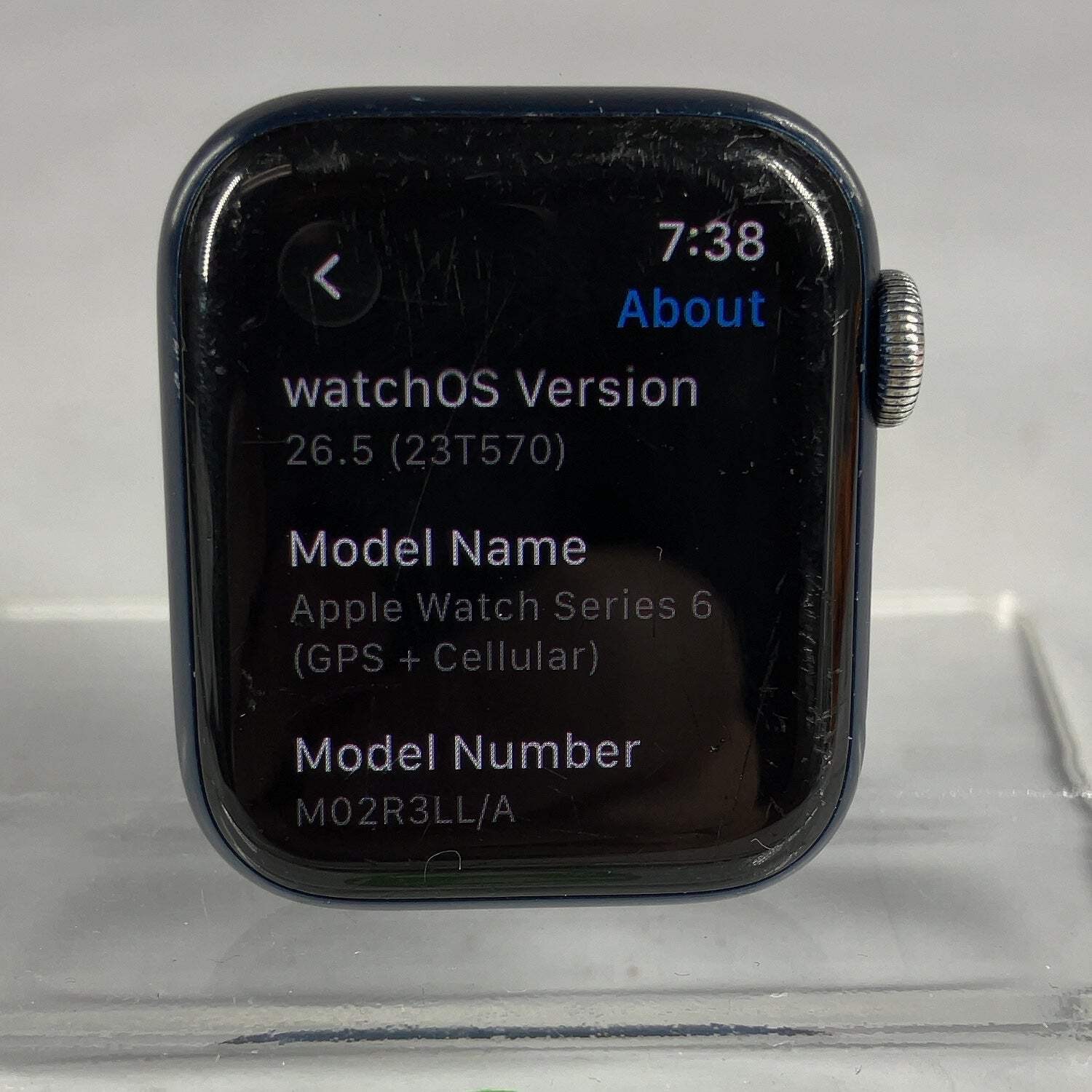 Broken Unlocked Apple Watch Series 6 40MM Aluminum A2293 Bad Battery Face Only