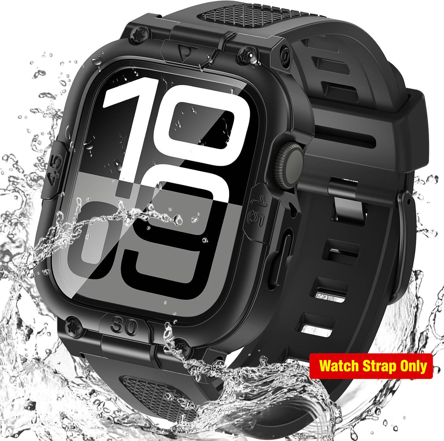 3 in 1 Waterproof Strap Compatible with Apple Watch 44mm 40mm 46mm 42mm