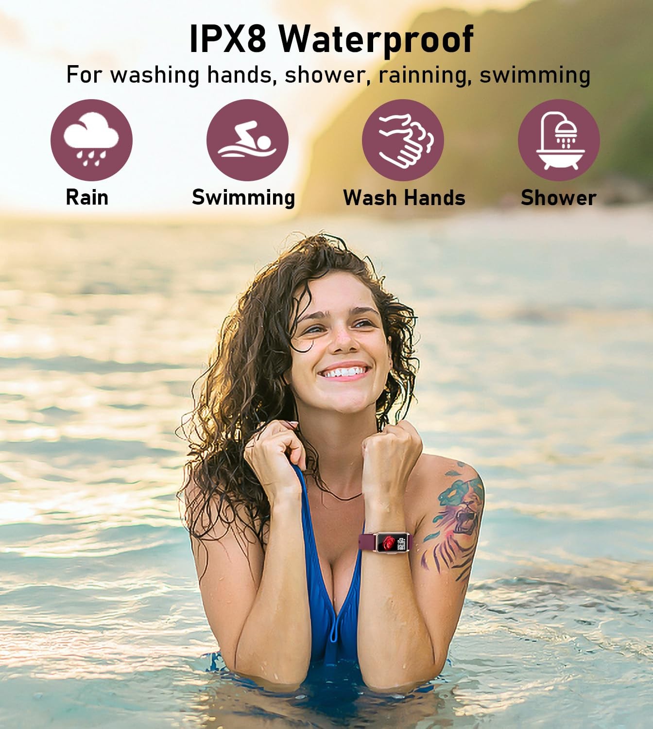 Smart Watch Health Fitness Tracker with 24/7 Heart Rate, Blood Oxygen Blood Pres