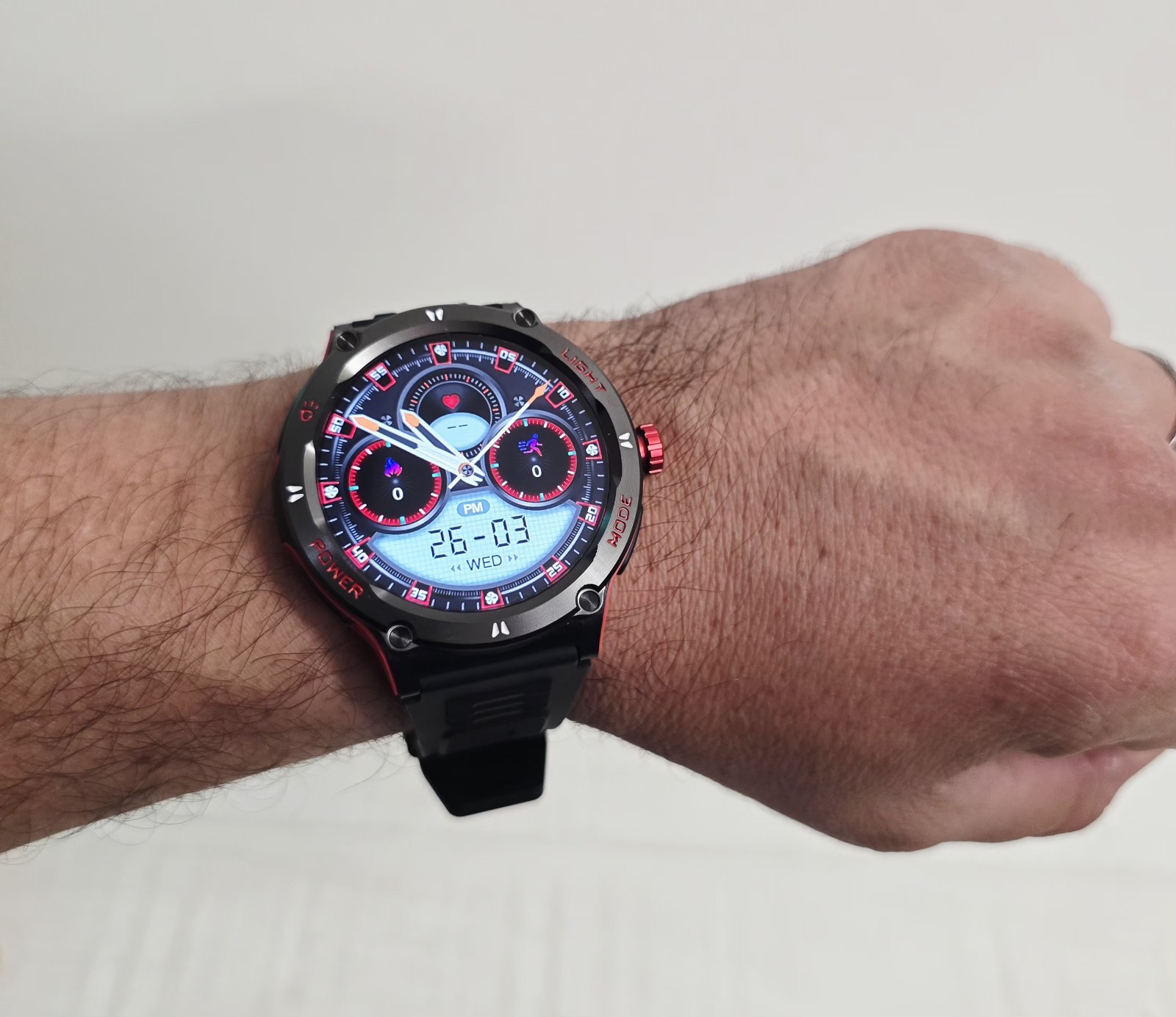 Military Men’s Smart Watch With LED Flashlight & Bluetooth Call Sport Smartwatch