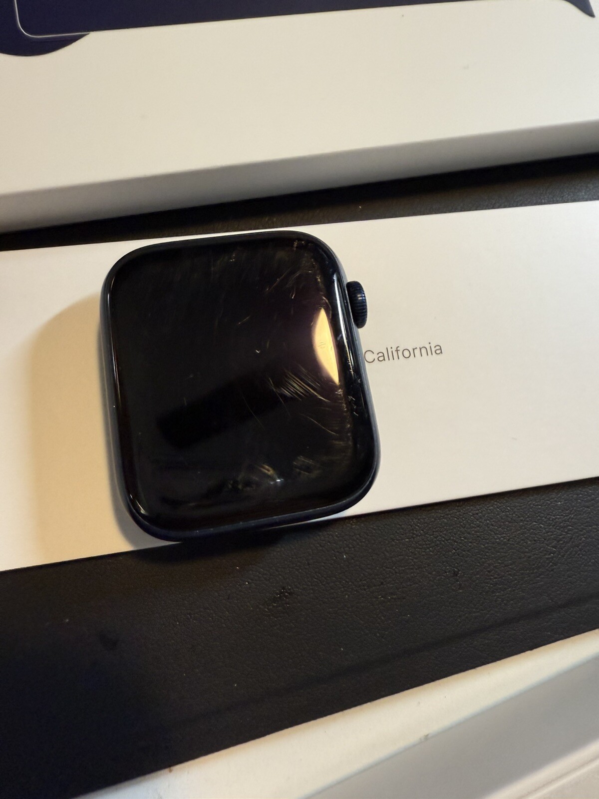 Apple Watch Series 6 44mm Blue Aluminum Case with Deep Navy Sport Band (GPS +)