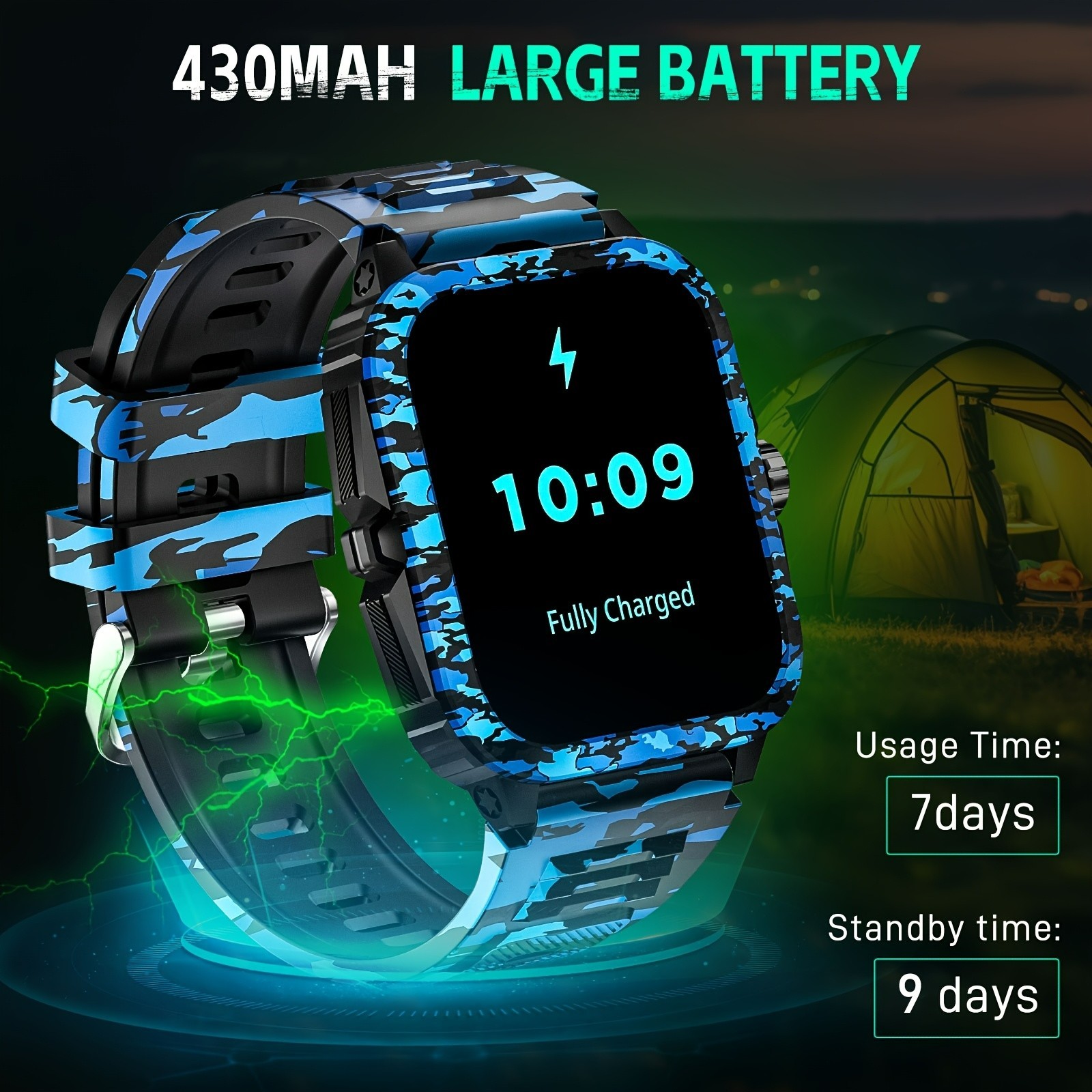Smart Watch 1.96″ Bluetooth 5.3 Fitness 3ATM Waterproof USB for iPhone ANDROID