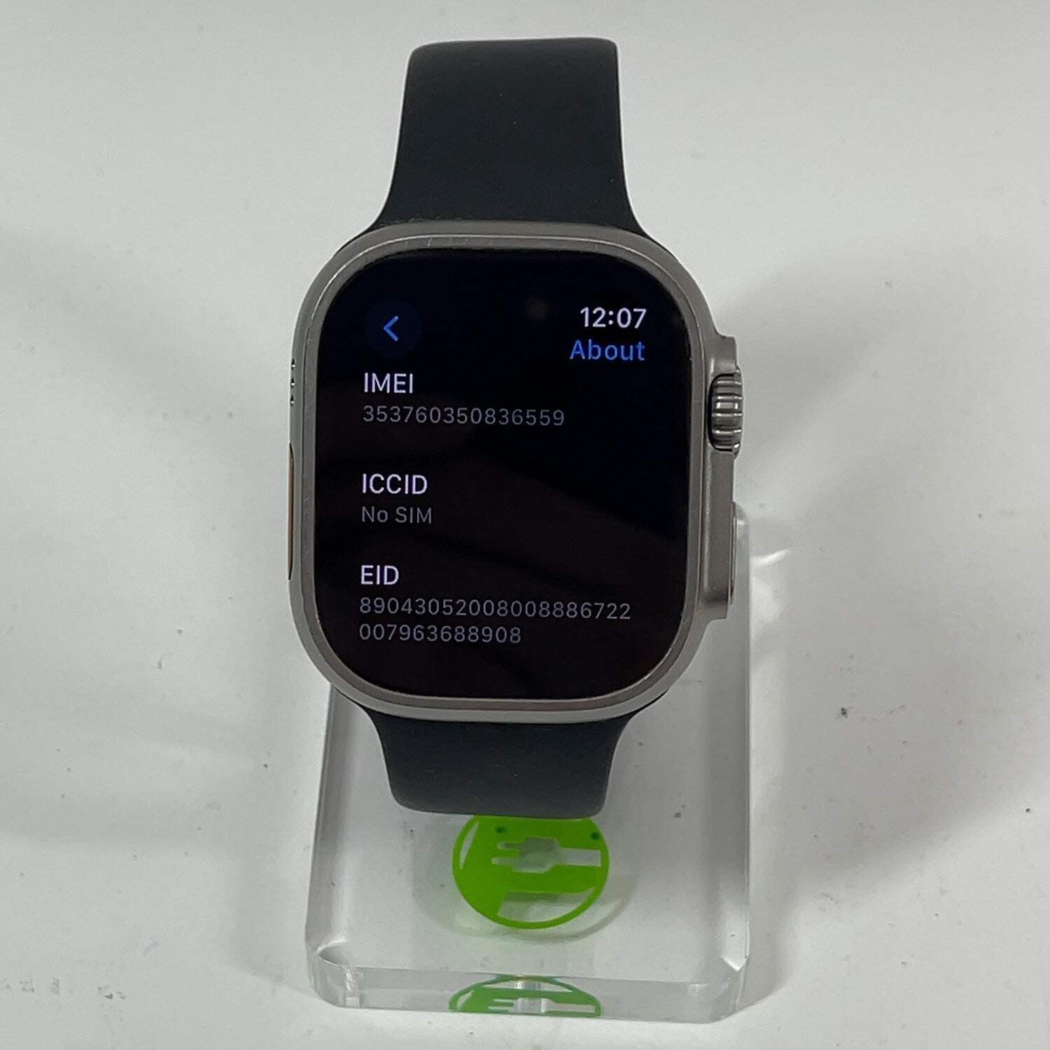 GPS Only Apple Watch Ultra 49MM Natural Titanium Black Sport Band MQET3LL/A
