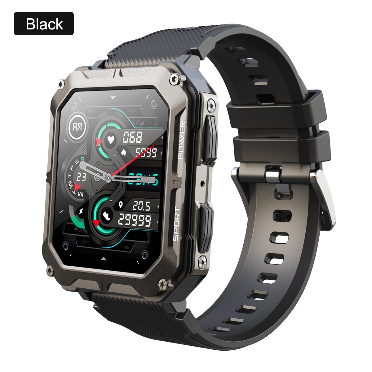 C20 PRO 1.83″ Smart Watch Music BT Call Outdoor Sports Rugged Fitness Tracker
