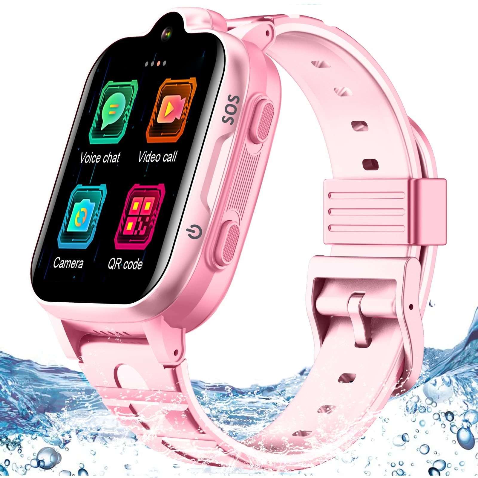 Mjvv 4G Gps Smart Watch For Kids Calling Whatsapp Line Facebook Tiktok Tracker