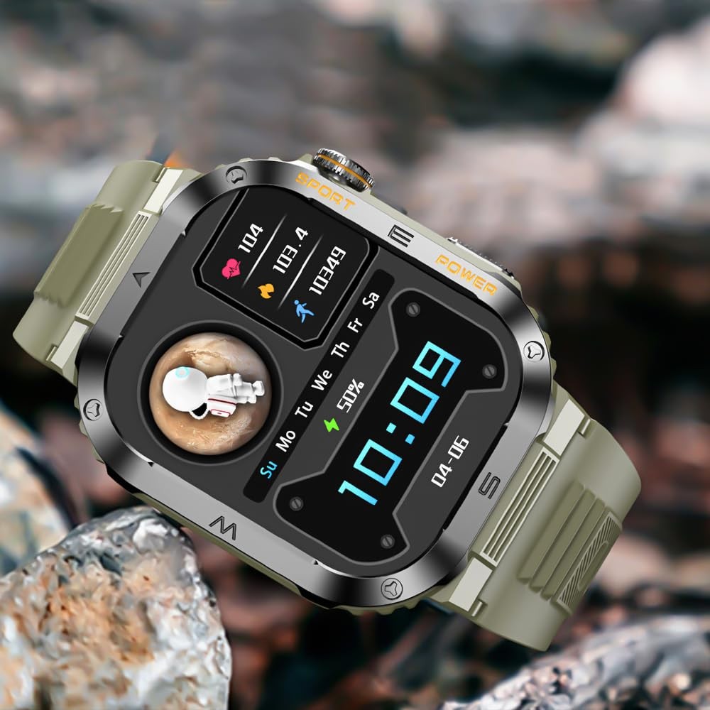 Fanchengzi Military Smartwatch For Men 2.01 Hd Screen Reloj Inteligente Para