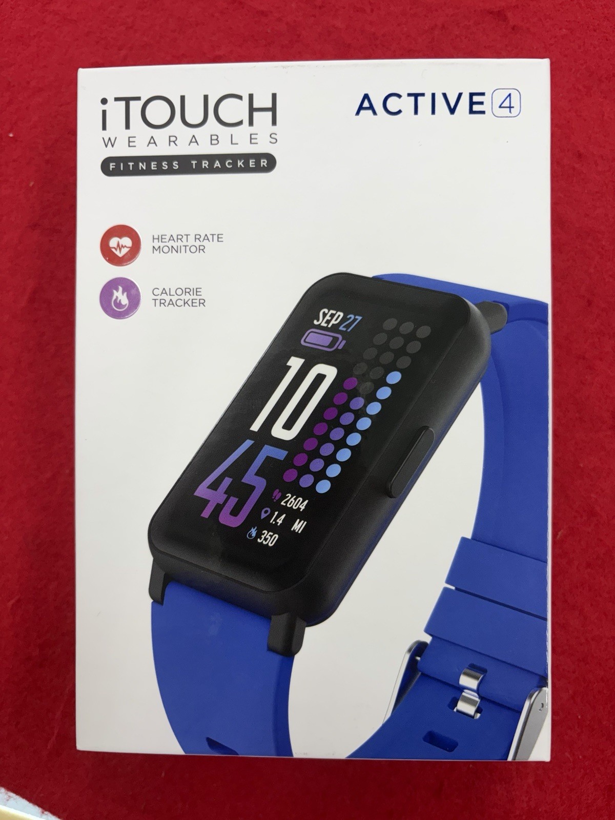 iTouch Active 4 Unisex Blue Smartwatch Fitness Tracker TC4S01-G12