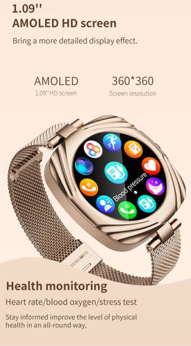 Smart Watch Stainless Steel Luxury Watch Bluetooth Call IP67 Fashion Bracelet