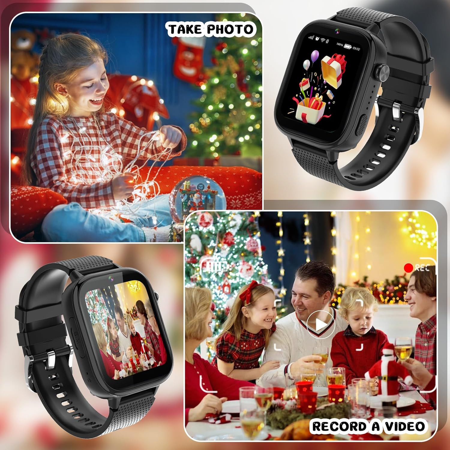 4G Kids Smart Watches Girls Gifts Age 3-12, Smart Watch for Kids with 47 Games,