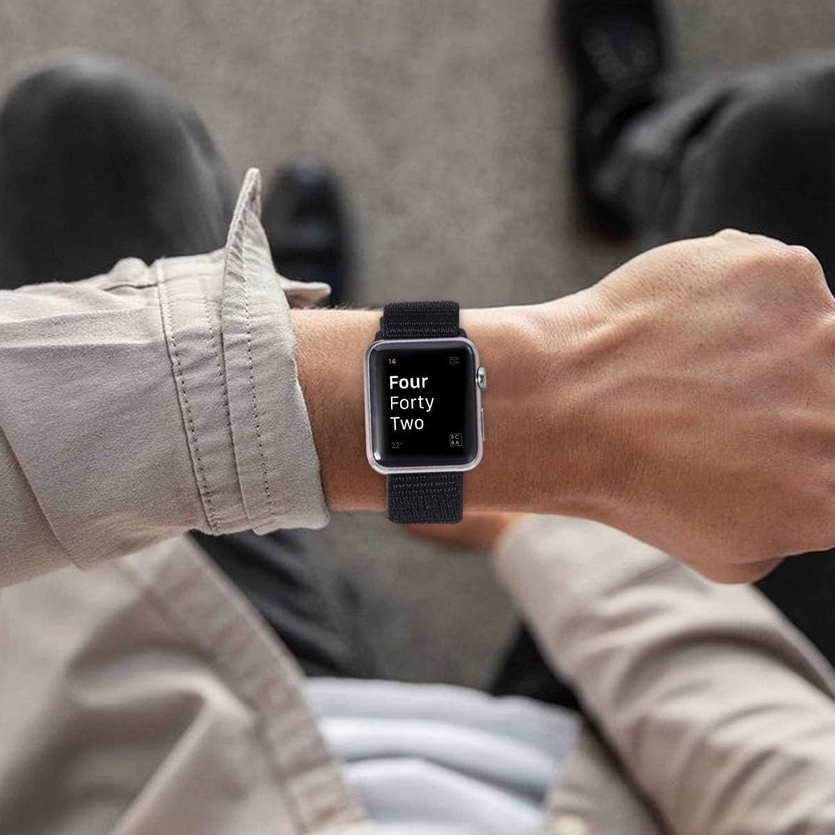 Case For Apple Watch 49mm 46mm 45mm 44mm 42mm 41mm 40mm 38mm Nylon Stretchy Band