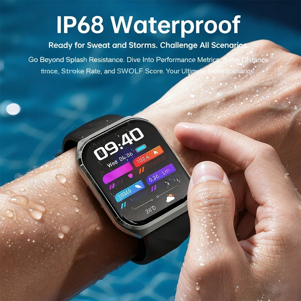 Men’s Smart Watch 1000mAh BT Call IP68 Waterproof Heart Rate Sport Watch