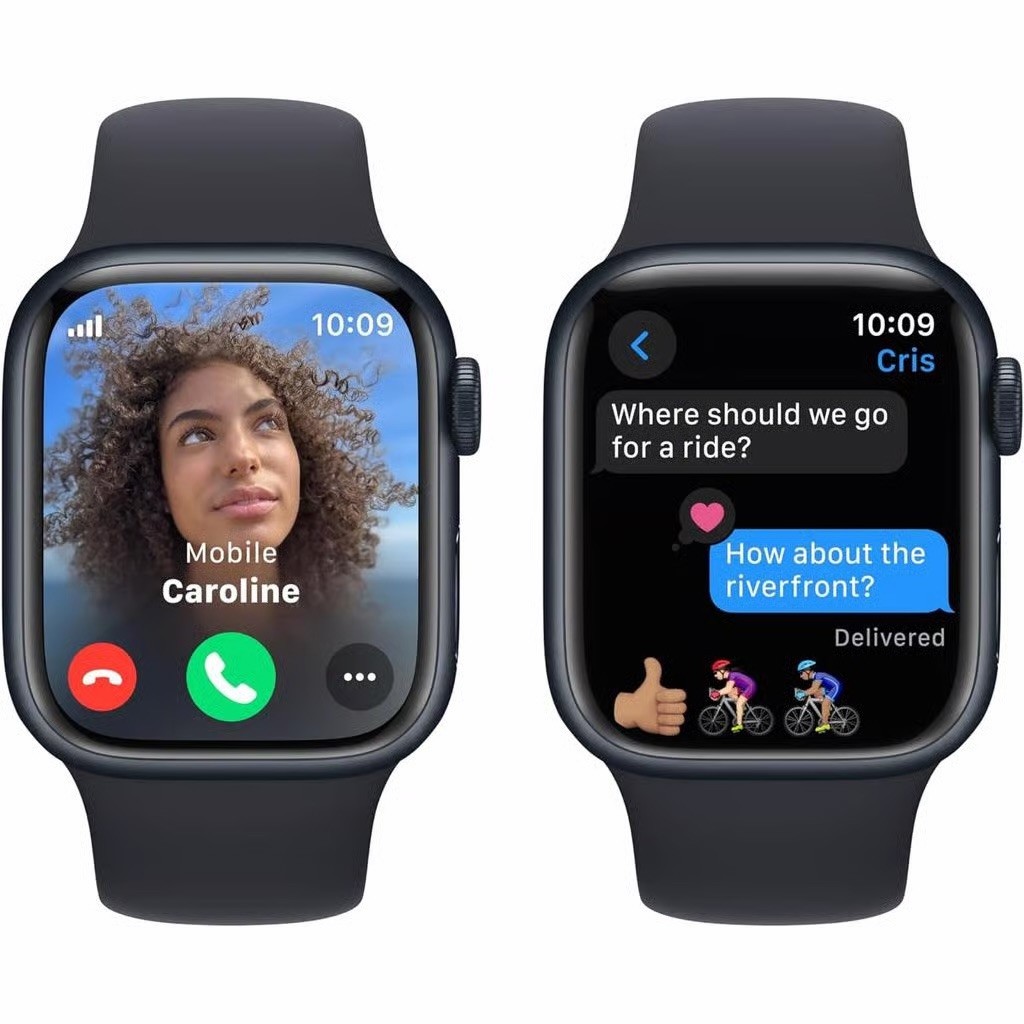 Apple Watch Series 9 45mm Aluminum with Sport Band – Midnight, S/M Cellular/GPS