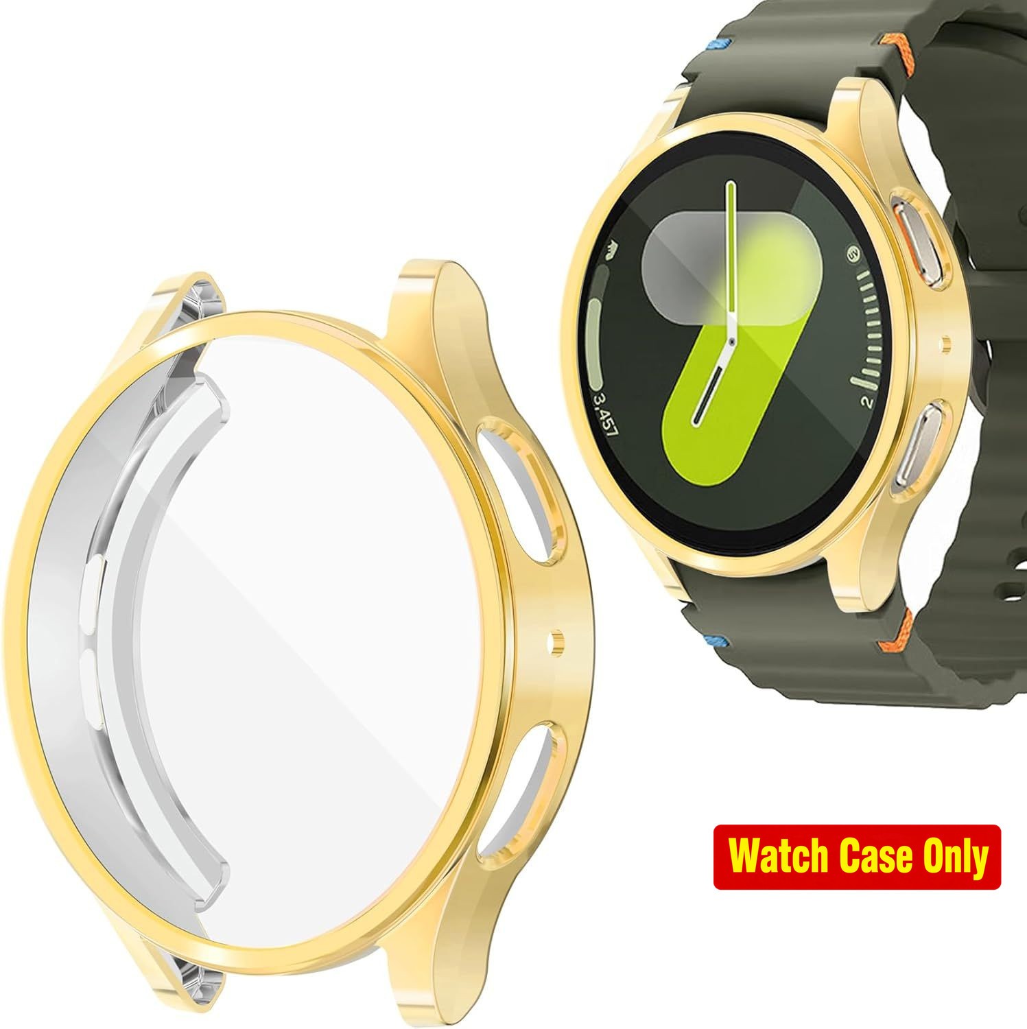 All-Around Protection Soft TPU Case for Samsung Galaxy Watch 7 44mm, Flexible De