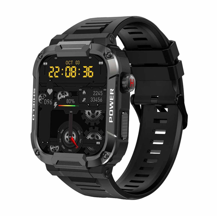 Smart Watch Outdoor Military for Men and Women Kids (Bluetooth Call, Waterproof)