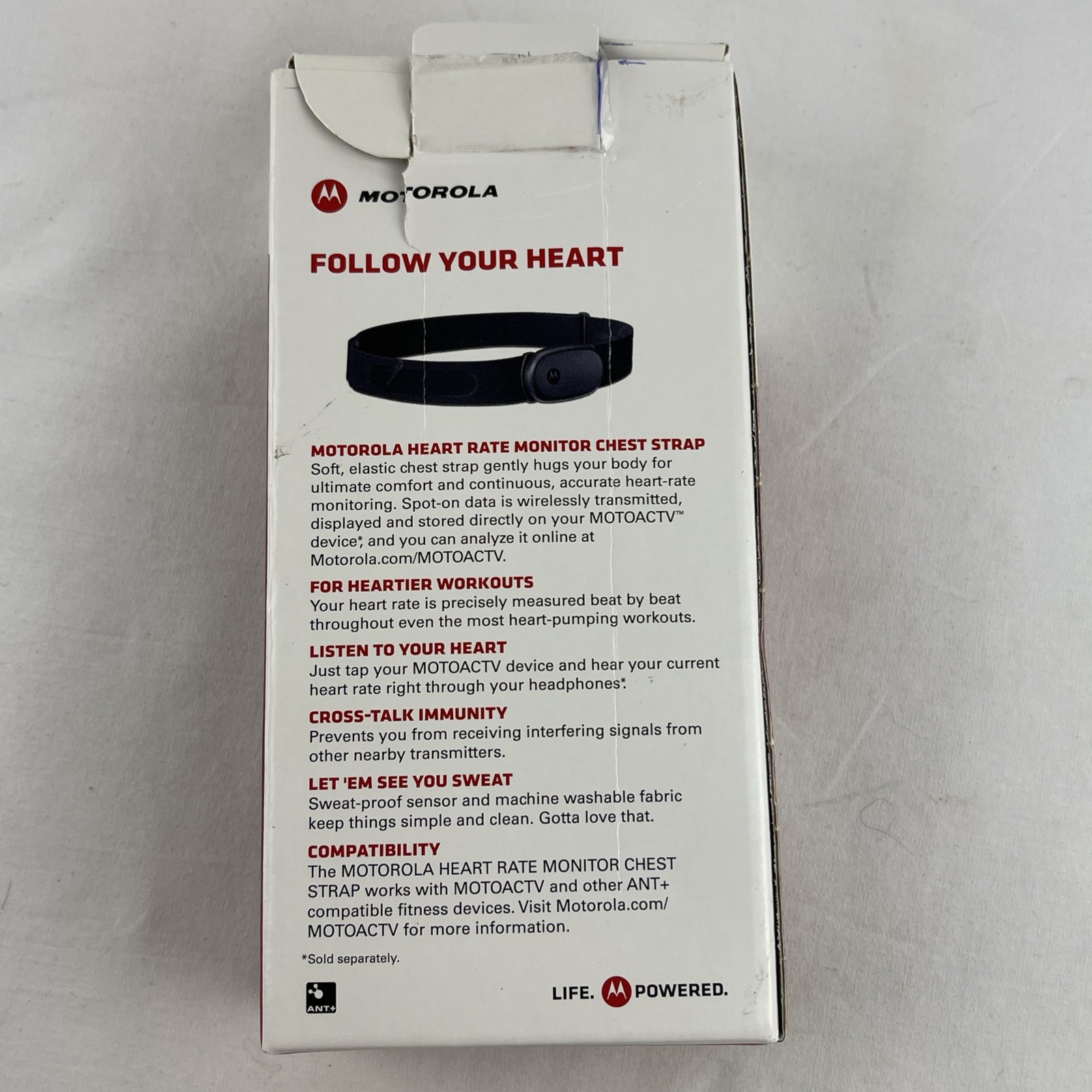 Motorola MOTOACTV 8GB GPS Sports Smart Watch MP3 Player Heart Rate Monitor Chest