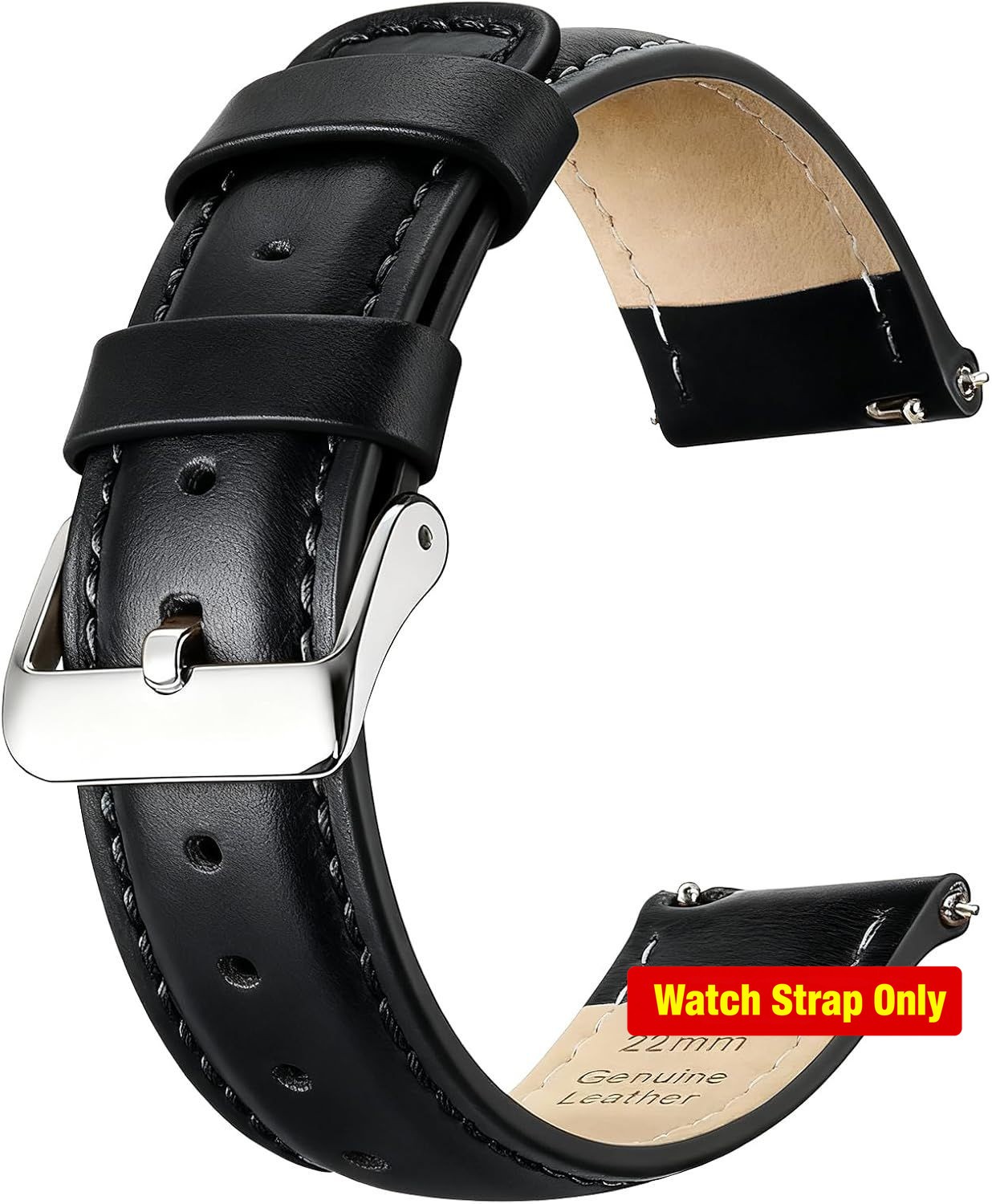 Strap Only For Apple Watch 18mm 20mm 22mm Genuine Leather Quick Release