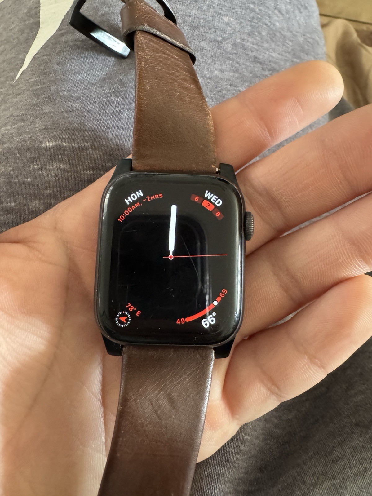 Apple Watch Series 6 44mm 32GB Unlocked Space Gray Aluminum A2294 Good Cond