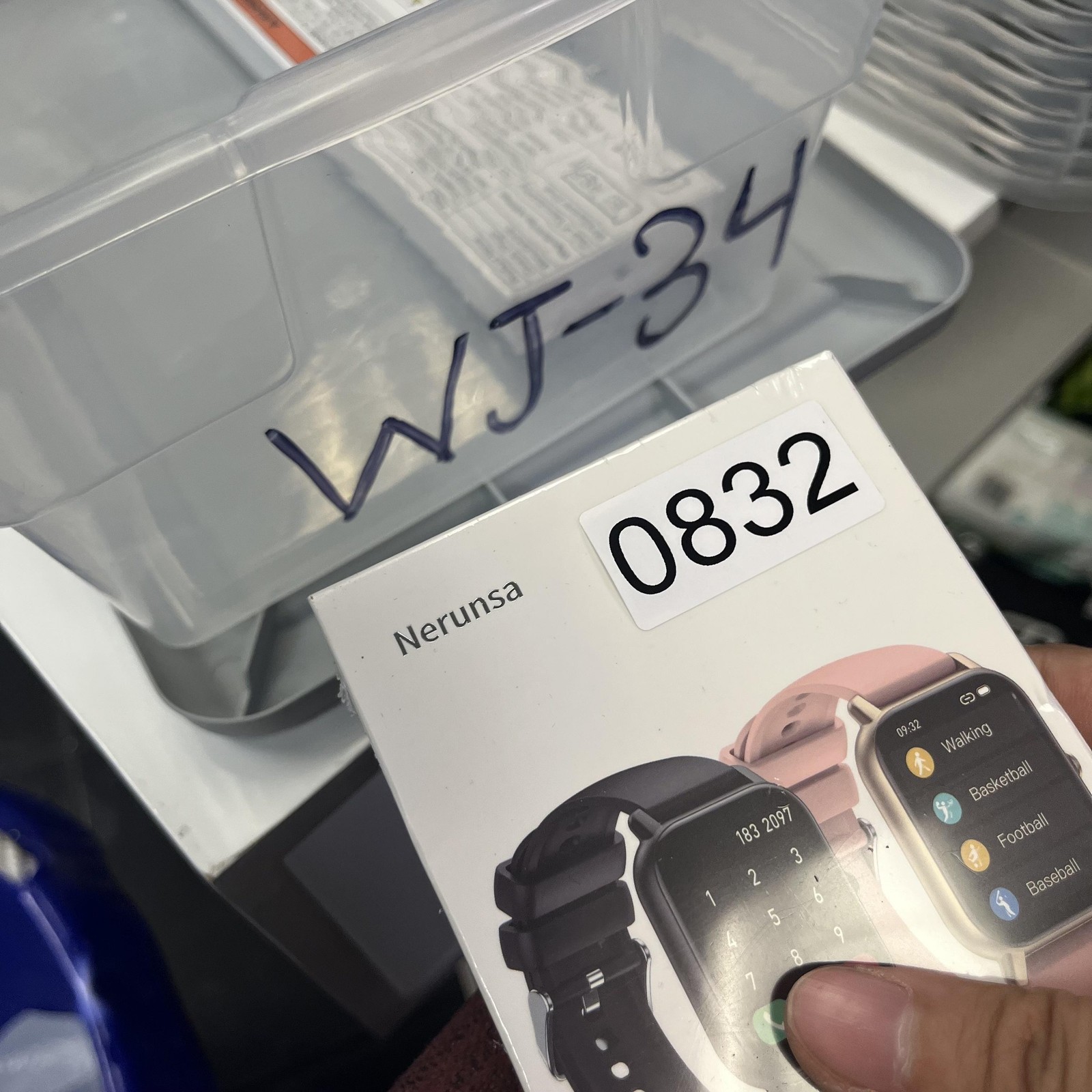 Nerunsa Smart Watch Fitness Tracker P66 1.85in IP68 Waterproof iOS Android Calls