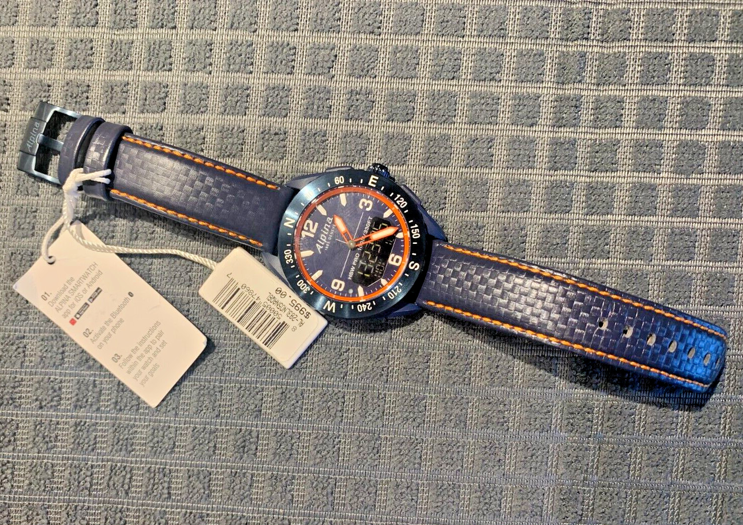 ALPINA ALPINER X AL-283LNO5NAQ6L NAVY BLUE ANALOG-DIGITAL SMARTWATCH 45 MM NEW