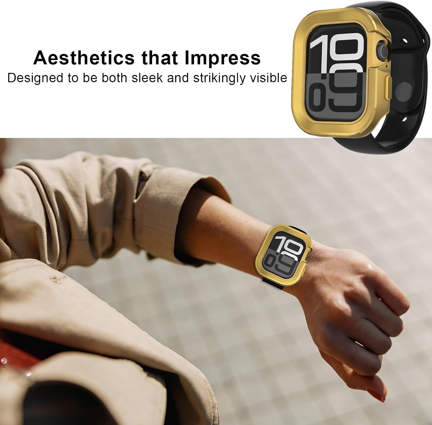 Military Grade Metal Case for Apple Watch Series 10/11 46mm Shockproof Bumper