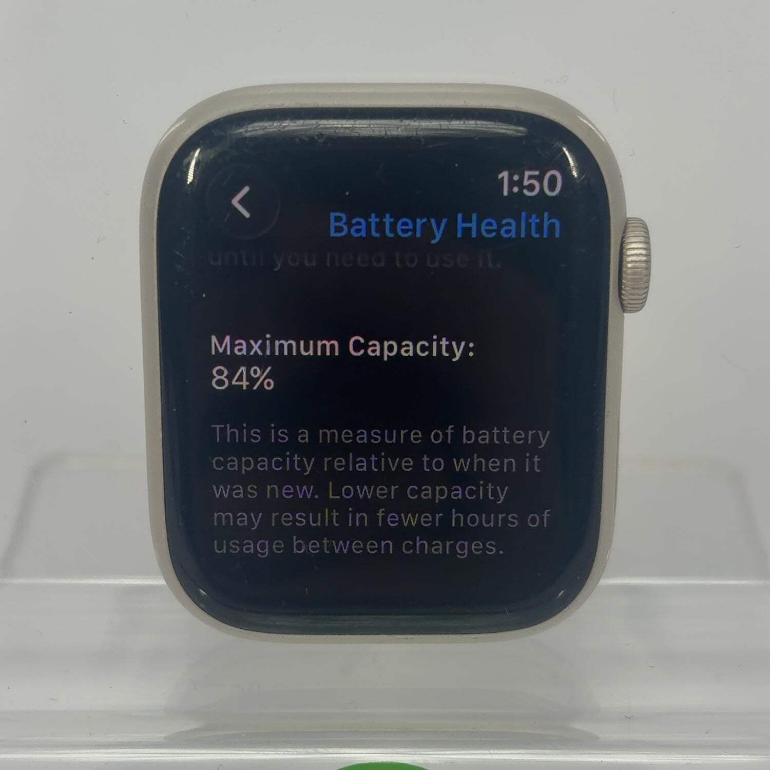 GPS Only Apple Watch Series 8 45MM Starlight Aluminum MNP93LL/A Face Only