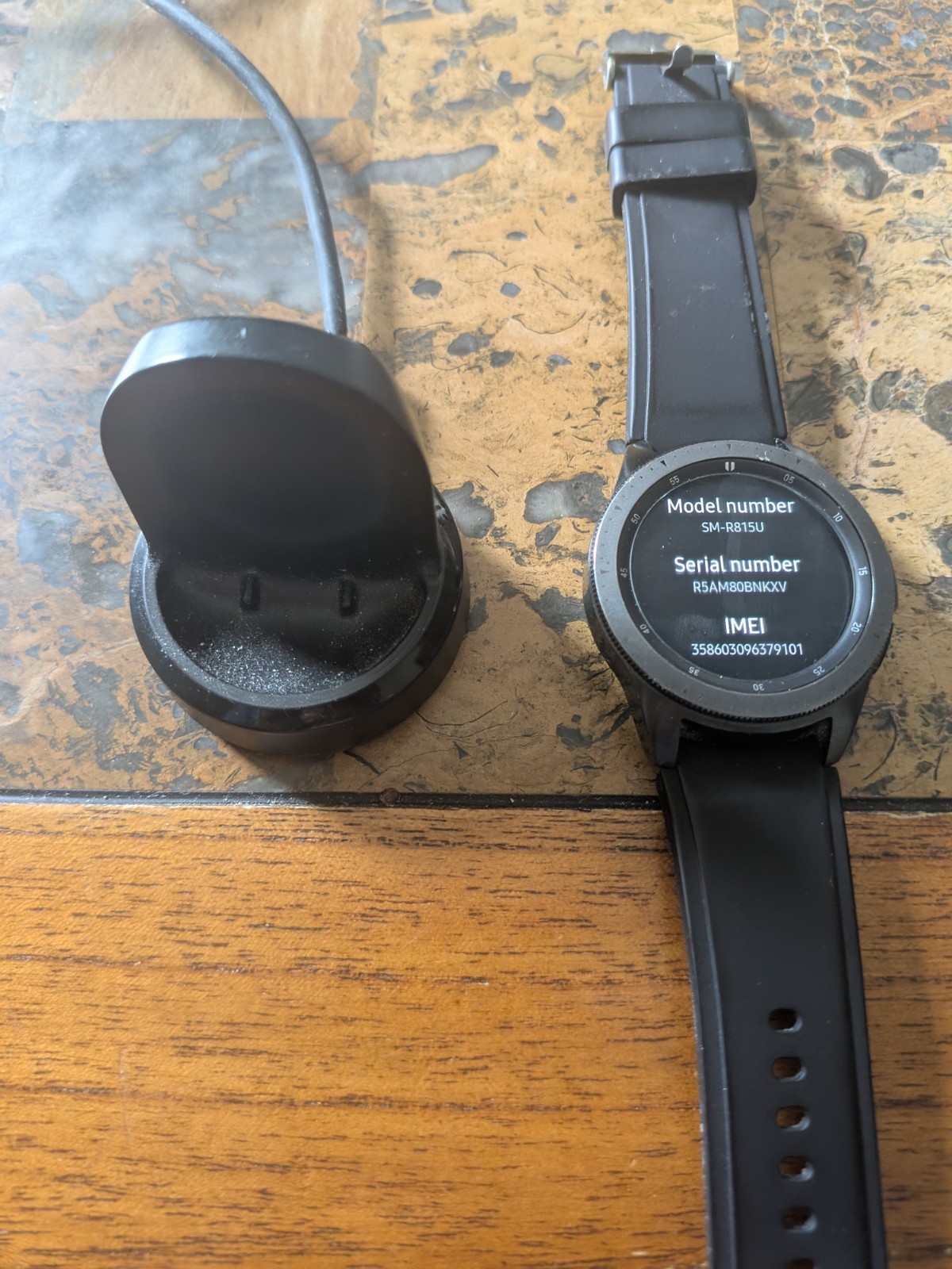 Samsung Galaxy Watch SM-R815U GPS+LTE 42mm Black Rubber Band Unlocked