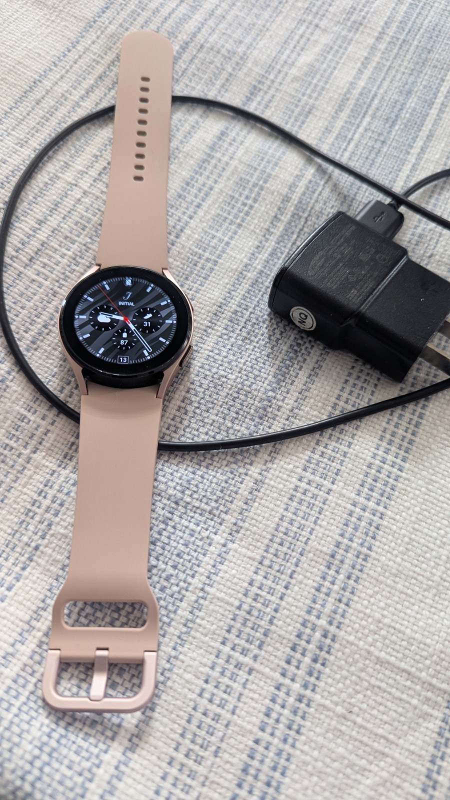 Samsung Galaxy Watch4 SM-R865 40mm Aluminum Case with Sport Band – Pink Gold…