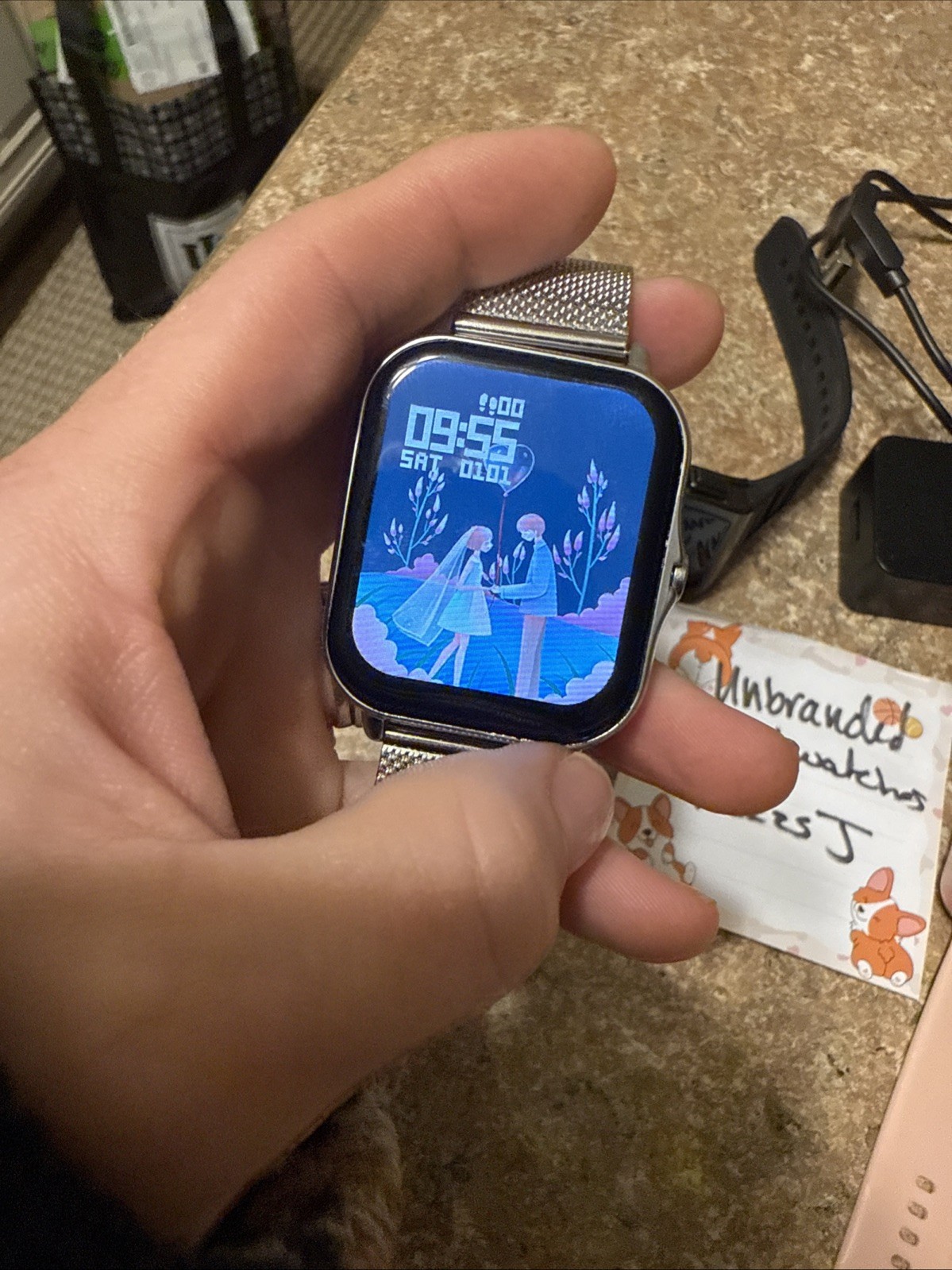 Lot of TESTED smart watches (unbranded)/unknown brand) Screens turn on