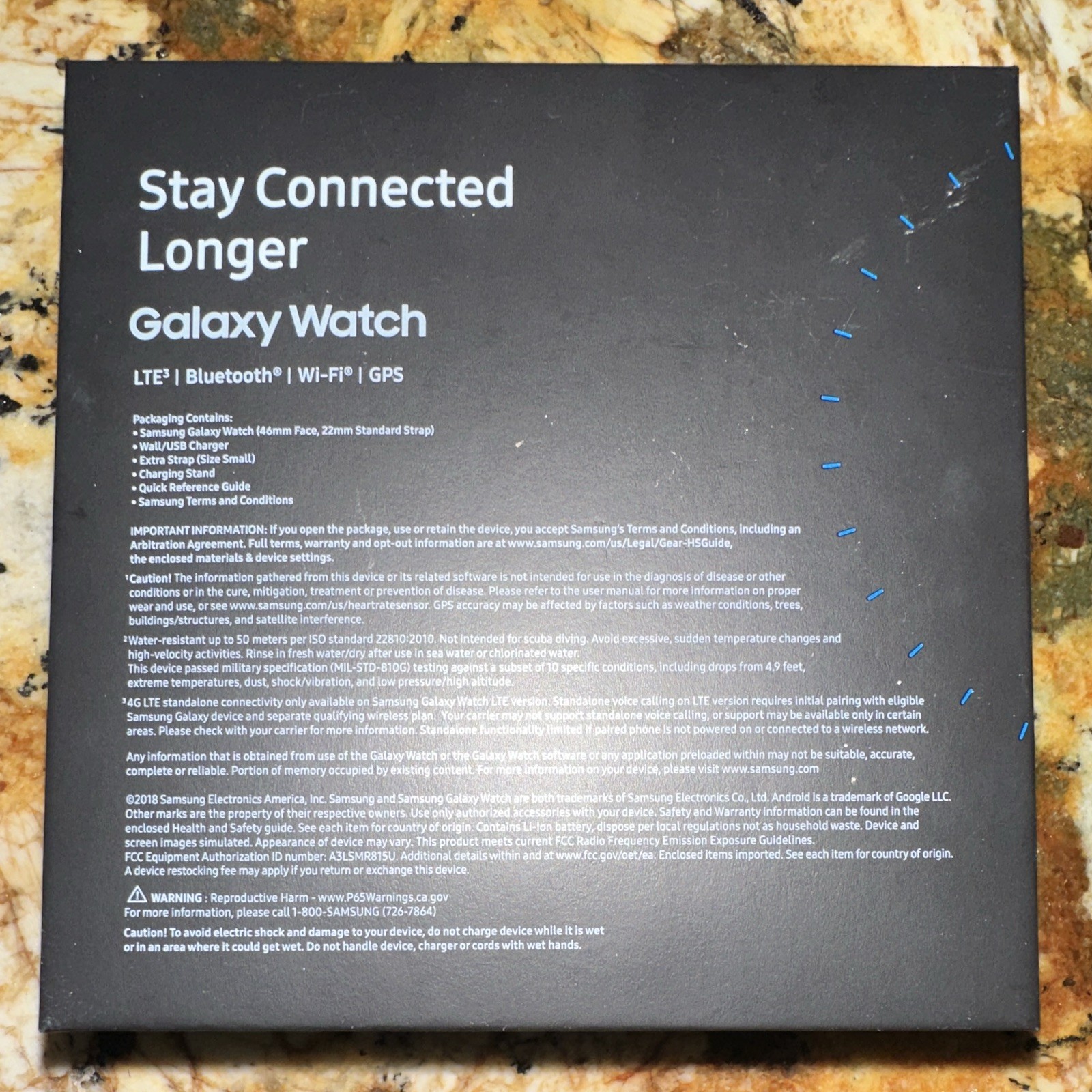 Samsung Galaxy Watch 46mm Silver Stainless Steel Verizon LTE GPS 4GB