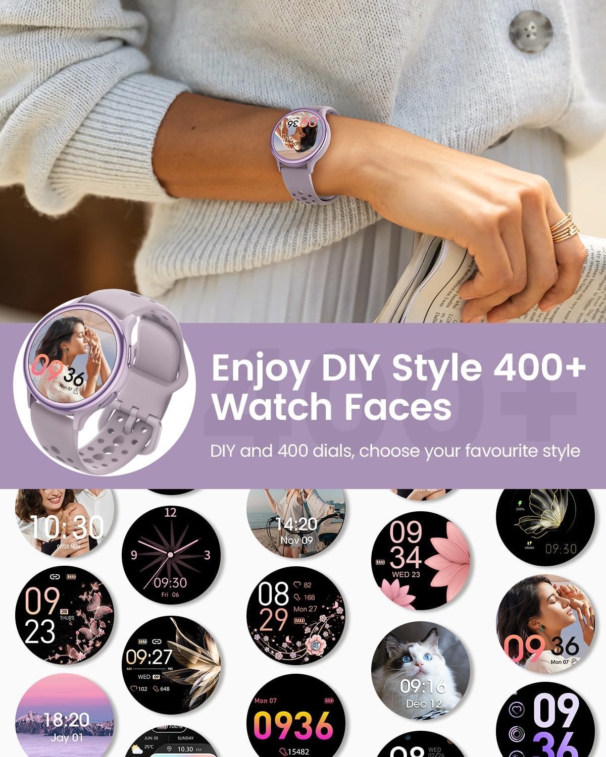 Women Smart Watch Gift Fitness Tracker Heart Rate Sleep Monitor 1.27” AMOLED