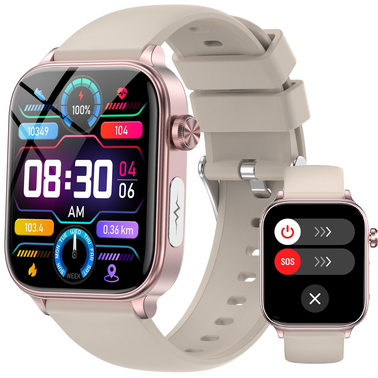 for Women Men(Answer/Dial) 1.96″ IPS , 24/7 Heart Rate///Sleep Monitor, Blood…