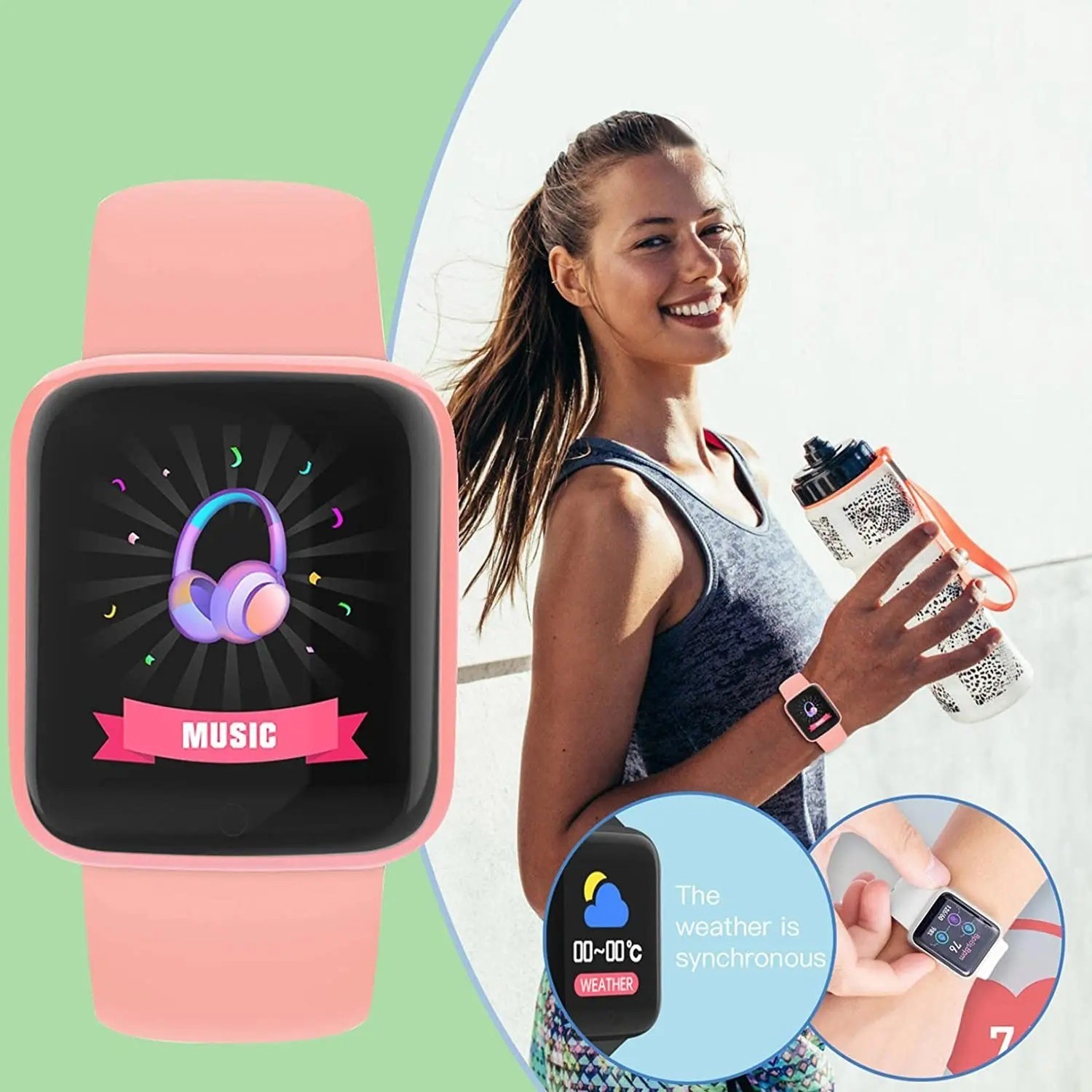 Smart Watch Fitness Tracker Heart Rate Monitor Sleep Tracker Bluetooth Sport