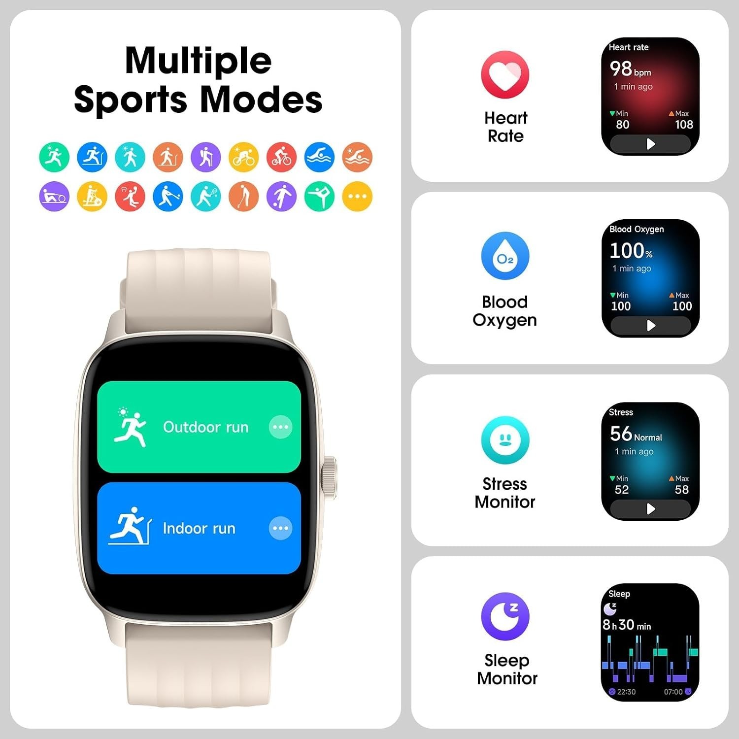 Senior Friendly Pedometer Watch – Waterproof Fitness Tracker