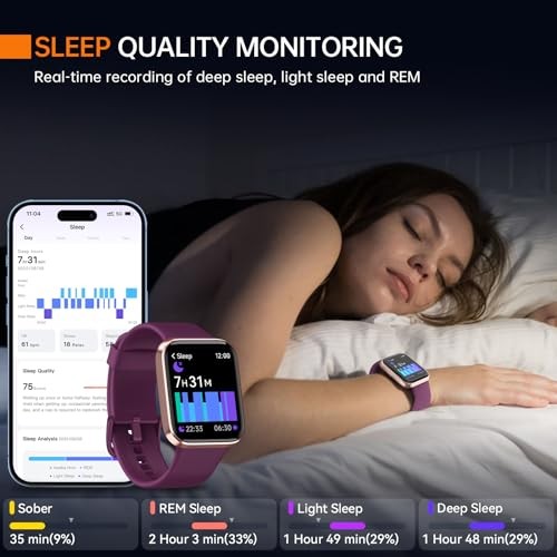 Smart Watch Alexa Built-in Fitness Watch ID208PLUS – Dark Purple