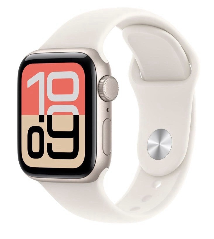 Apple Watch SE 3 40mm GPS Starlight Aluminum Case Starlight Sport Band S/M NEW!!