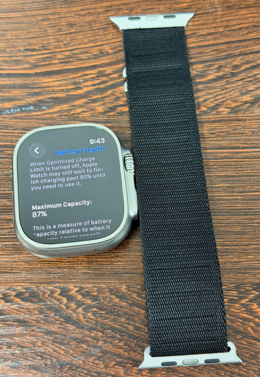 Apple Watch Ultra 49mm Titanium Case Black Alpine Loop (Excellent Condition)