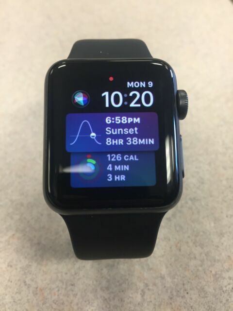 Apple MTF32LLA Watch Series 3gps 42 Mm Space Gray Aluminum With Black