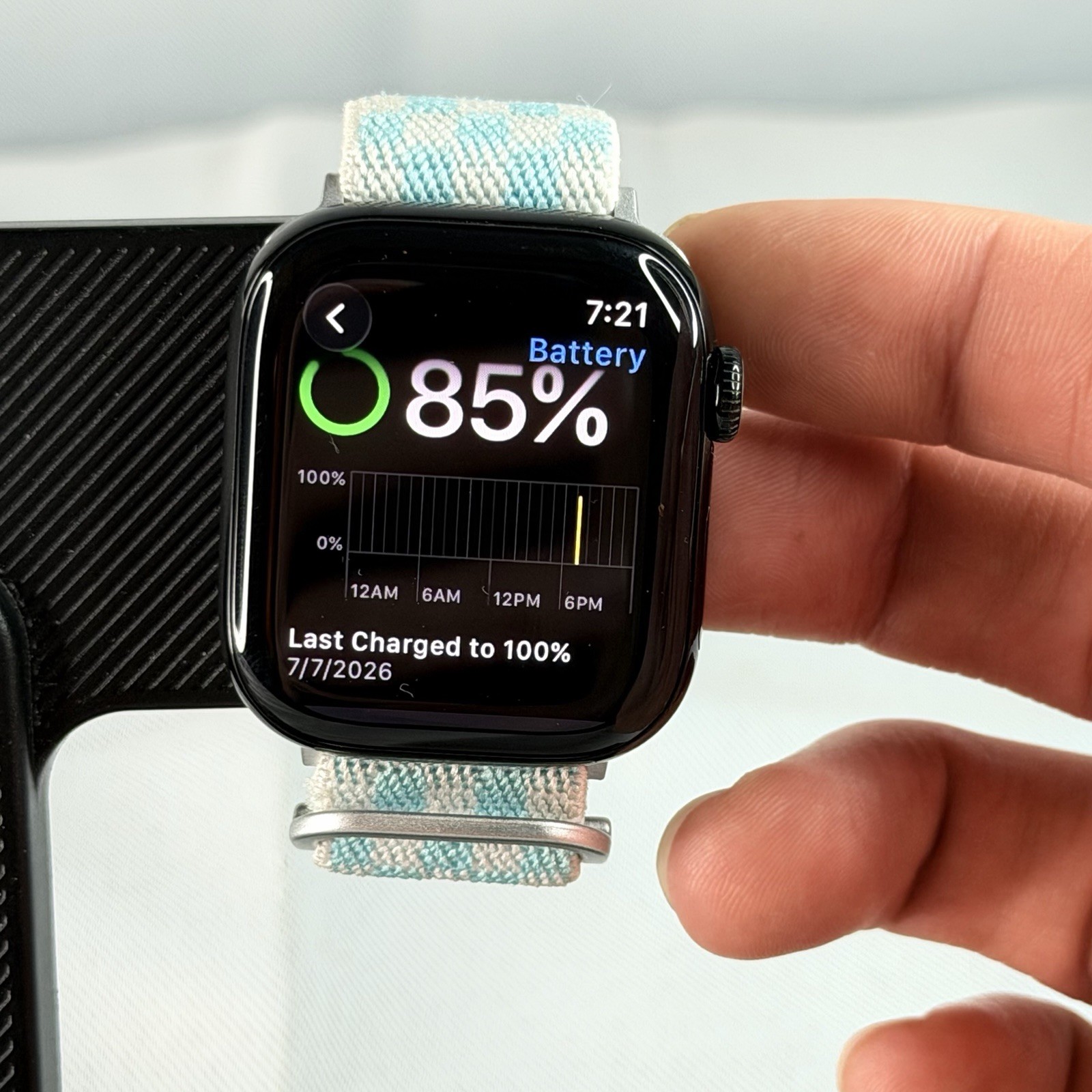 Apple Watch Series 10 42mm Jet Black Aluminum GPS – 100% Battery Health – Mint
