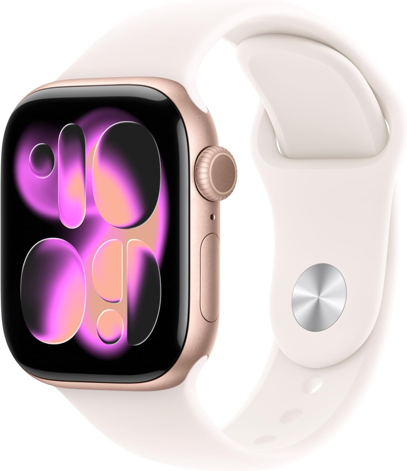 Apple Watch Series 11 42mm GPS Rose Gold w/ S/M Light Blush Sport Band MEU04LW/A