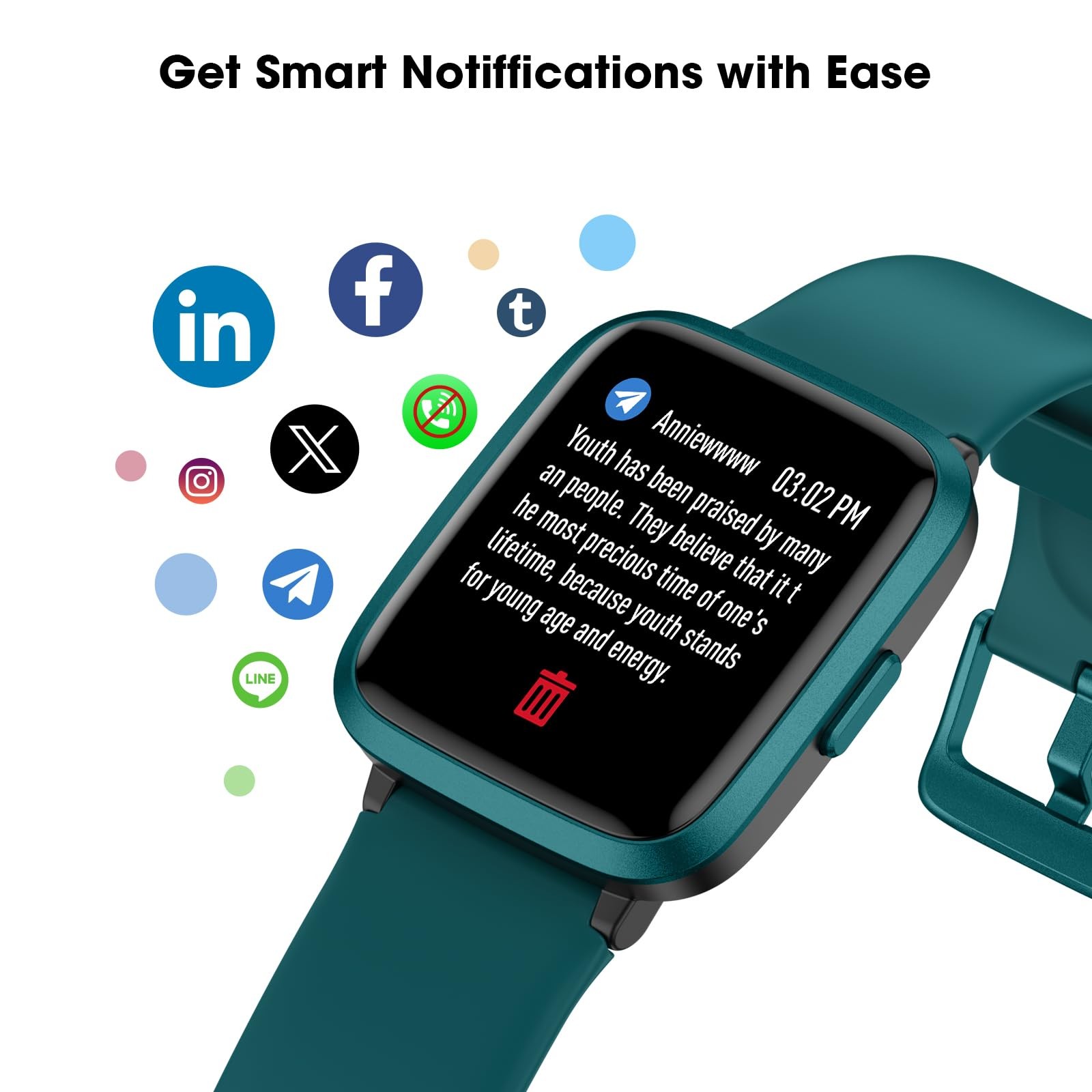 Fitness Tracker Watch with Heart Rate Monitor, Activity Tracker with Pedometer,