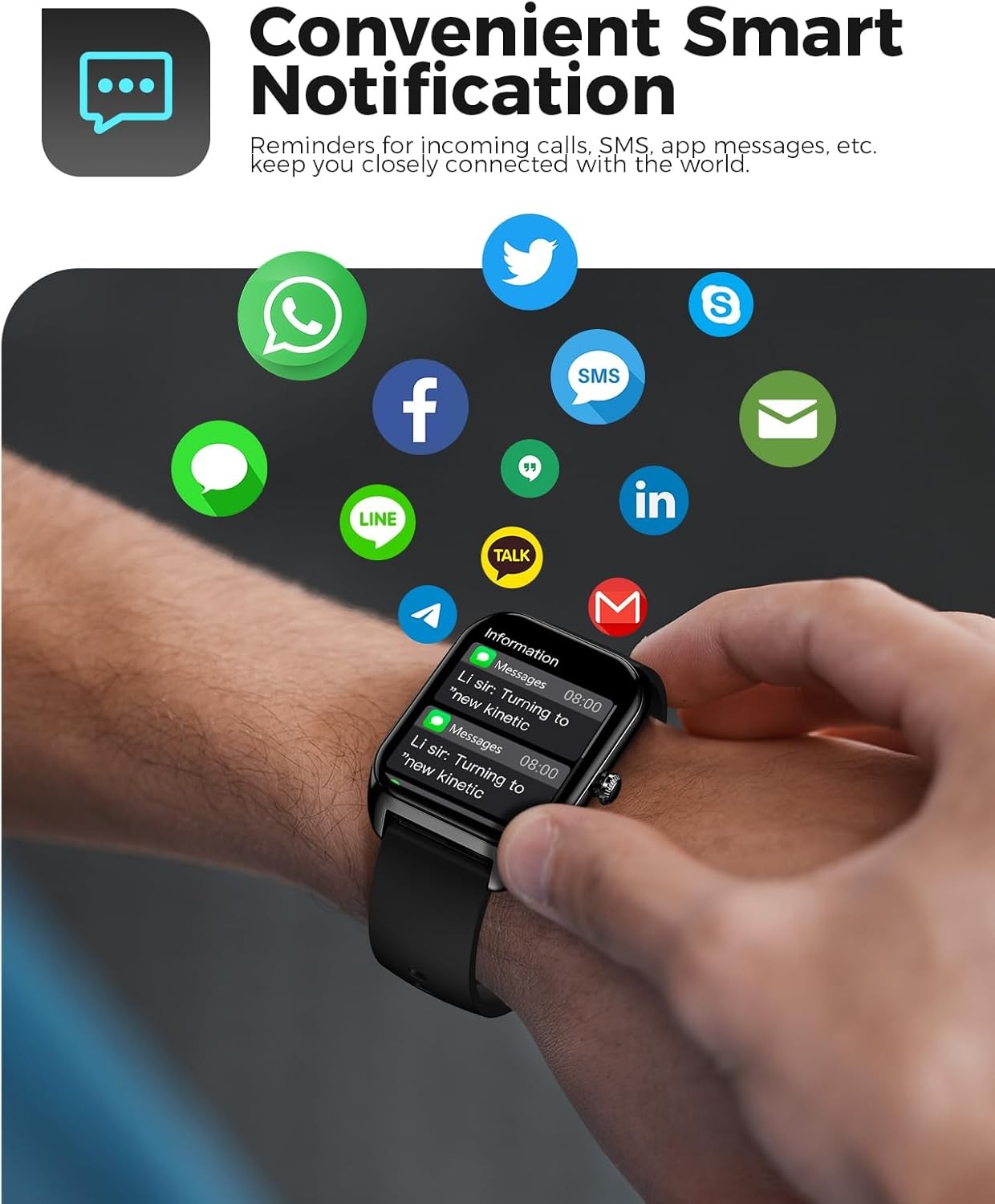 Smart Fitness Watch for Women Men Call Answer IP68 Waterproof 110 Sport Modes