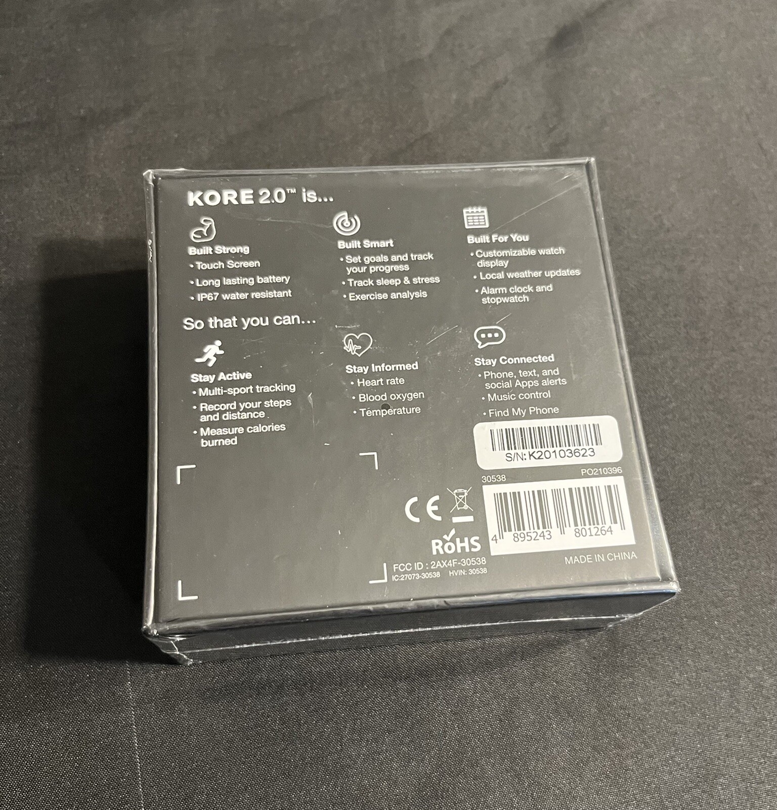 KORE 2.0 Fitness Tracker Smart Fitness Watch