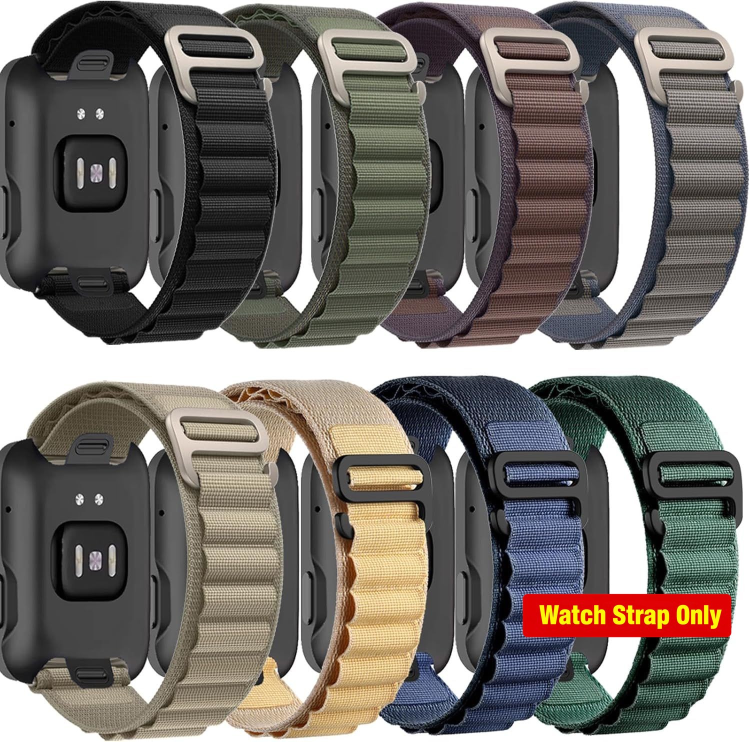 8 Pack Loop and Ocean Bands Compatible with Apple Watch Ultra 49mm 45mm Breathab