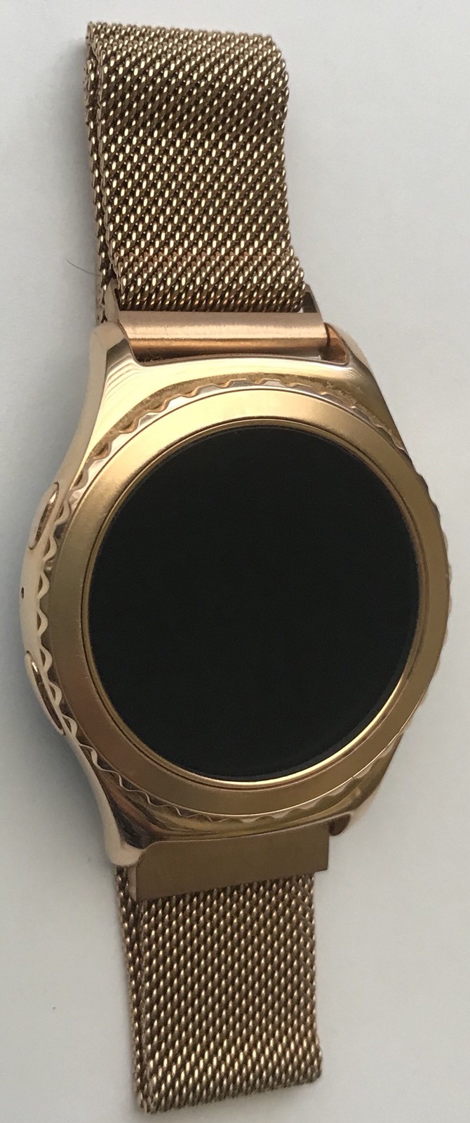 Samsung Galaxy Gear S2 classic Rose Gold Case Milanese Style Band SM-R7320ZDAXAR