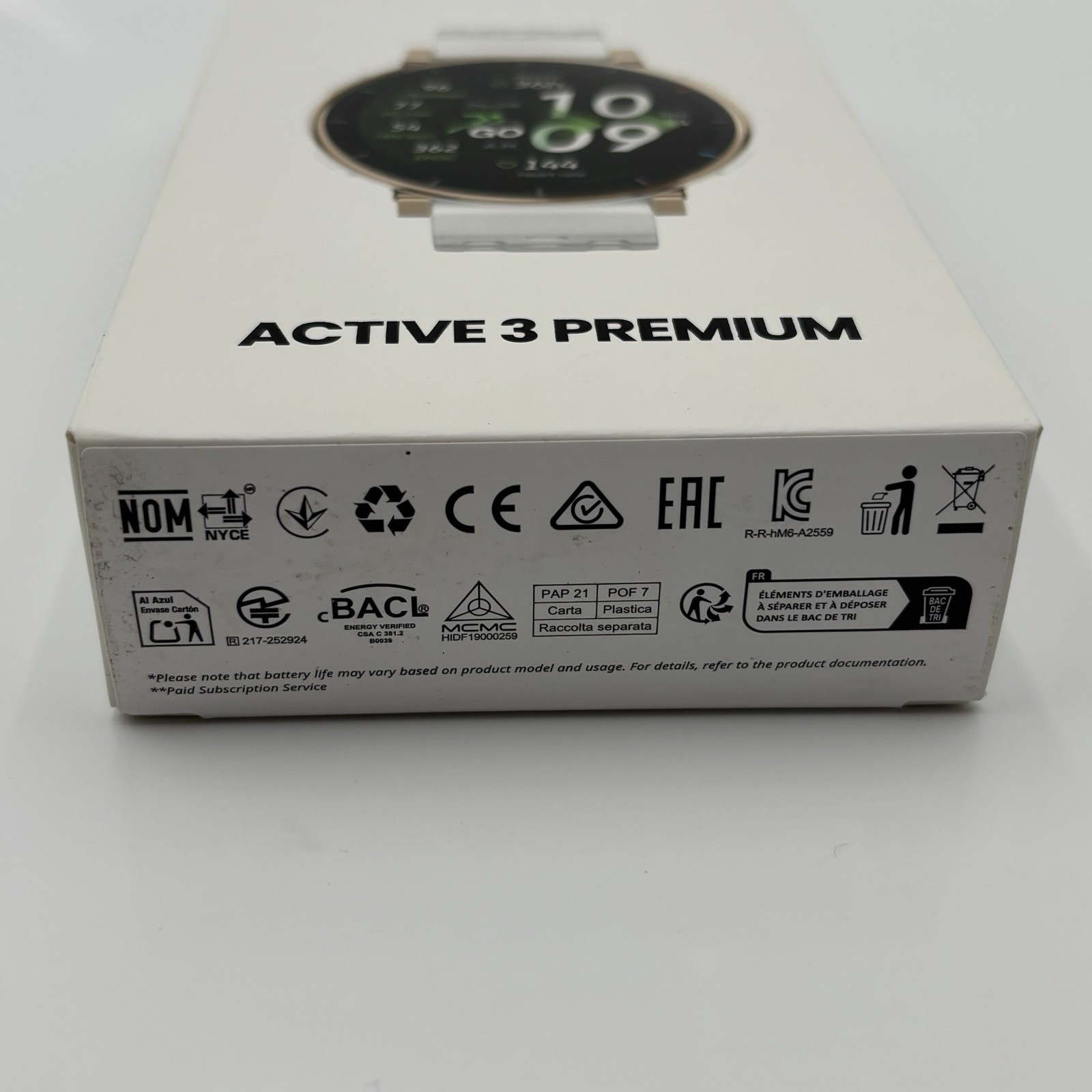 Amazfit Active 3 Premium Smartwatch 45mm GPS Aero White New Sealed Ships Free